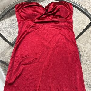 Red Silky Dress